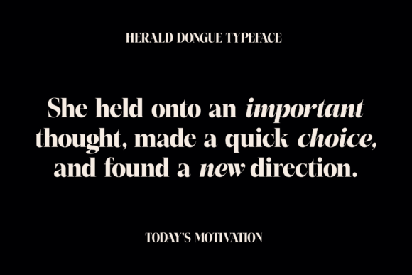 Herald Dongue Font PNG with transparent background - Preview 1
