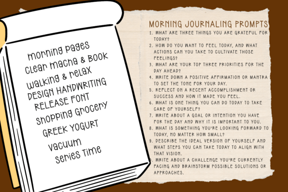 Journal Handwriting Font PNG with transparent background - Preview 1