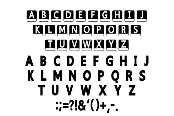 Monogram School Font PNG with transparent background - Preview 3