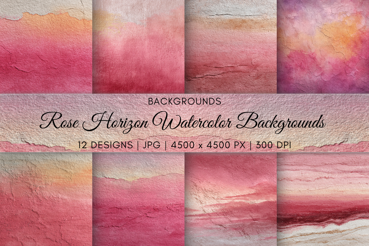 Rose Horizon Watercolor Backgrounds