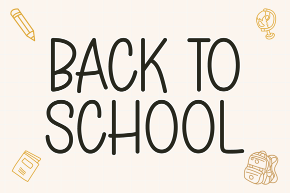 School Jumping Font PNG with transparent background - Preview 2