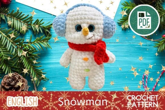 Snowman Toy / Crochet Toy / PDF Amigurum