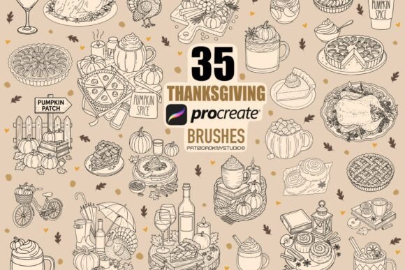 Thanksgiving Brushes for Procreate