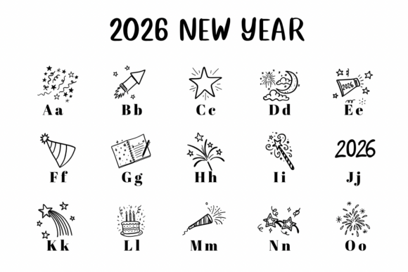 2026 New Year Font - Preview 1