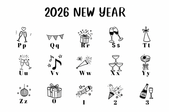 2026 New Year Font - Preview 2