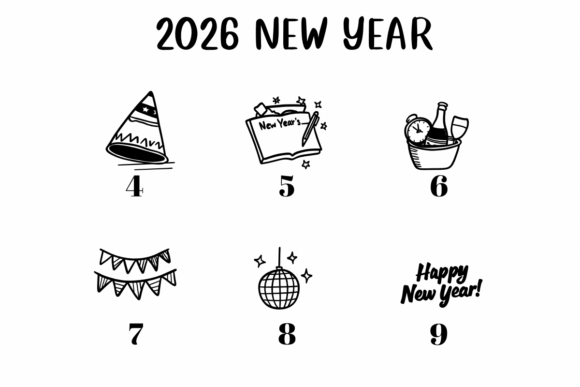 2026 New Year Font - Preview 3