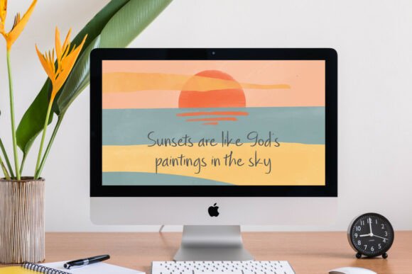 Aesthetic Sunset Font - Preview 3