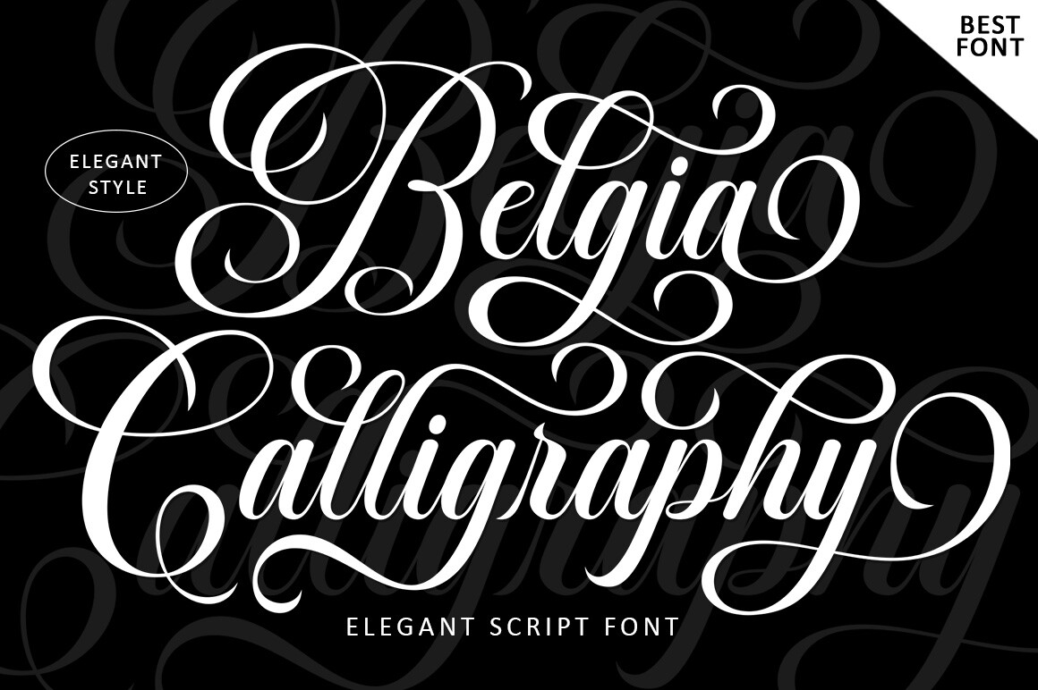 Belgia Calligraphy preview — polished business-ready formal script