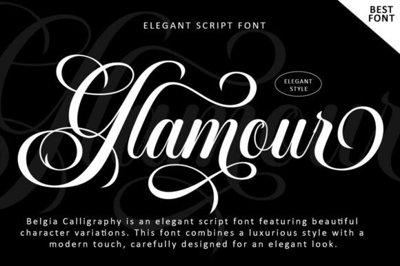 Belgia Calligraphy Font - Preview 2