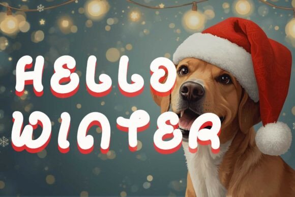 Christmas Pipow Font PNG with transparent background - Preview 1