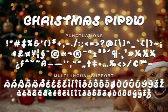 Christmas Pipow Font PNG with transparent background - Preview 5