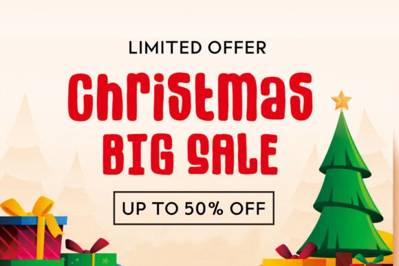 Christmas Seafood Font PNG with transparent background - Preview 3