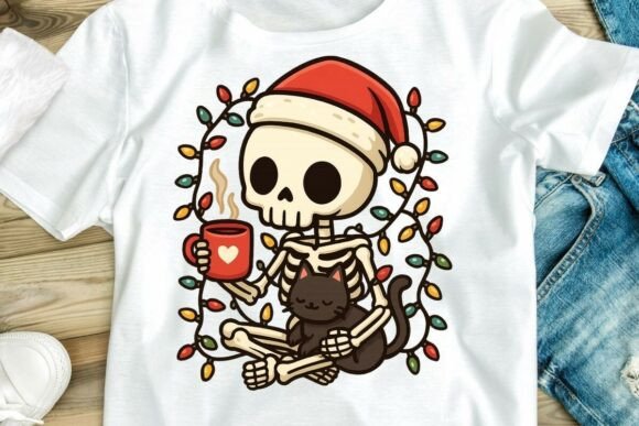 Christmas Skeleton Cat Png Black Cat Graphics