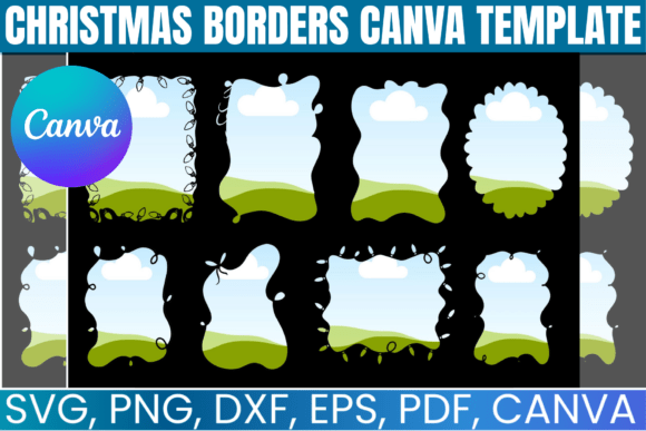 Christmas Whimsical Borders Template