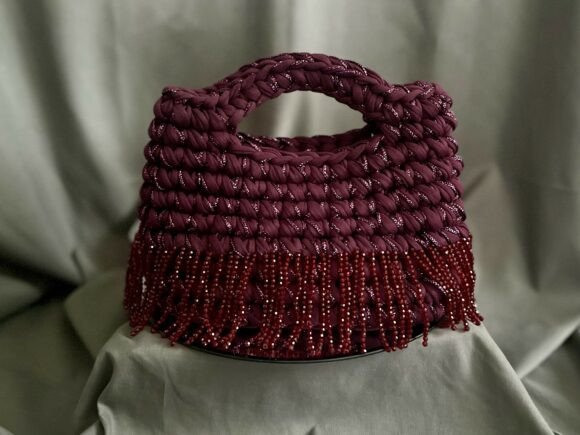 Crochet Pattern Handbag Beaded Frame PDF