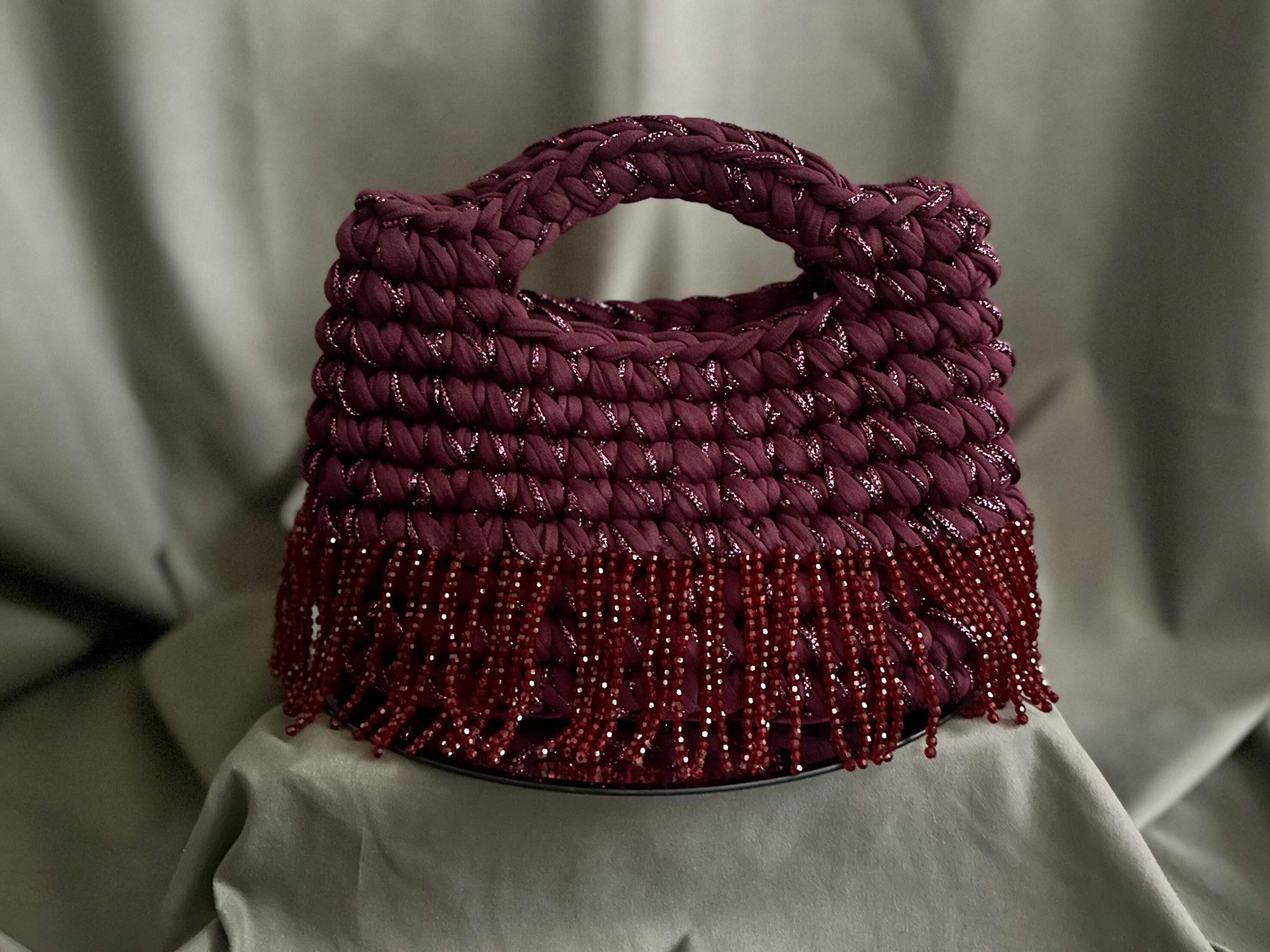 Crochet Pattern Handbag Beaded Frame PDF