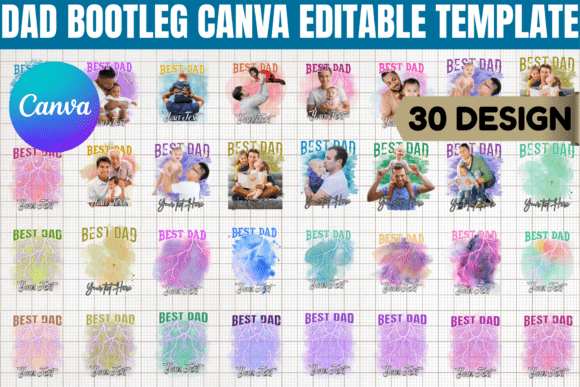 Dad Bootleg Canva Editable Template