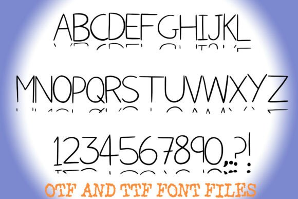 Floating Shadow Font PNG with transparent background - Preview 1