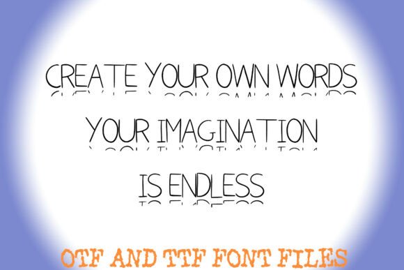 Floating Shadow Font PNG with transparent background - Preview 2