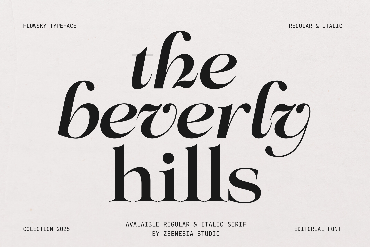 Flowsky Editorial Font - photo 5