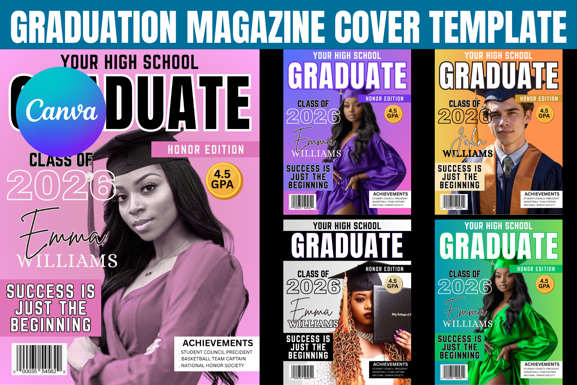 Graduation Magazine Cover Templates