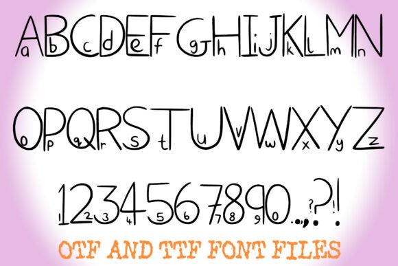 Little Big Letters Font PNG with transparent background - Preview 1