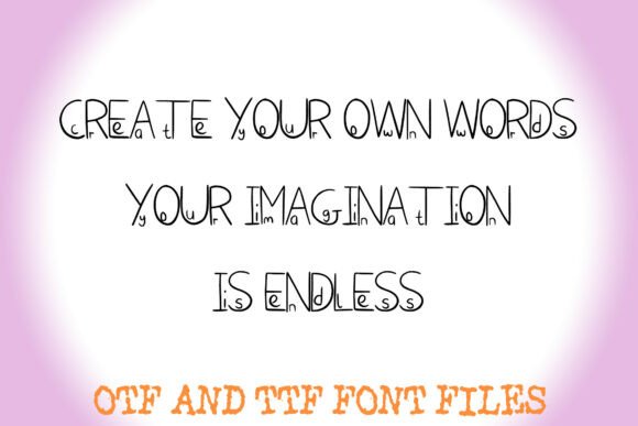Little Big Letters Font PNG with transparent background - Preview 2