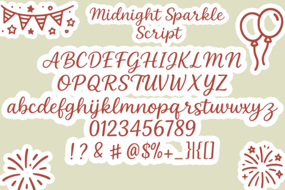 Midnight Sparkle Duo Font PNG with transparent background - Preview 1