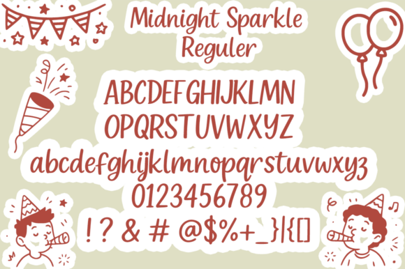 Midnight Sparkle Duo Font PNG with transparent background - Preview 2