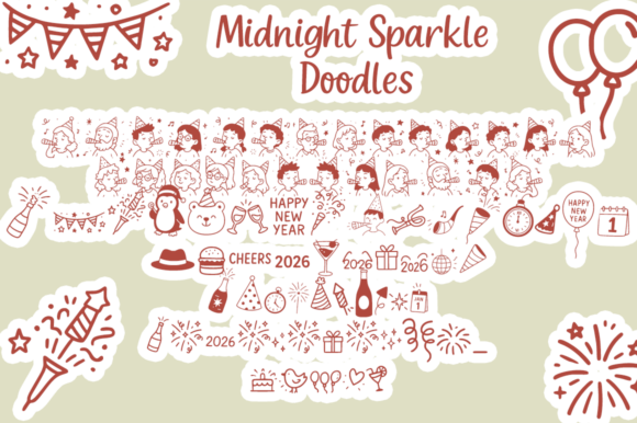Midnight Sparkle Duo Font PNG with transparent background - Preview 3