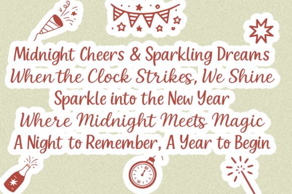 Midnight Sparkle Duo Font PNG with transparent background - Preview 5