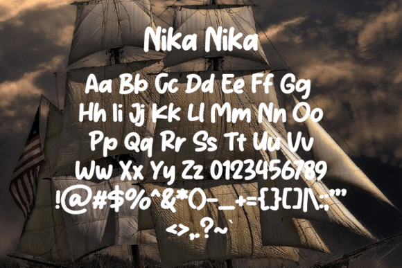 Nika Nika Font PNG with transparent background - Preview 1
