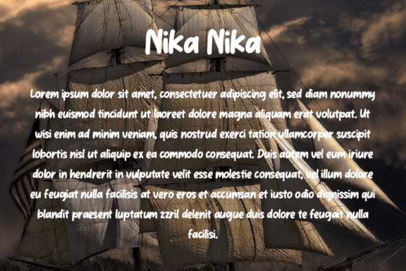Nika Nika Font PNG with transparent background - Preview 2