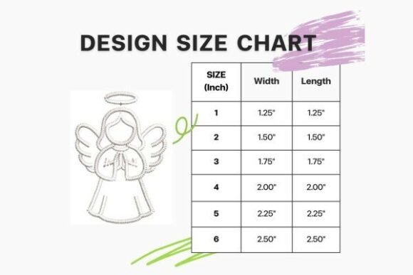 Angel Christmas Embroidery Design