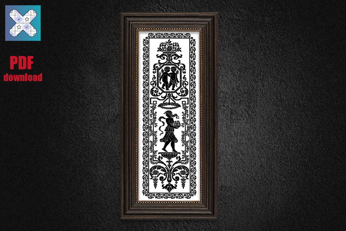 Baroque Ornament Cross Stitch Pattern