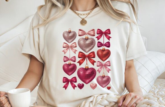 Preview of Coquette Valentine Sublimation Shirt PNG T-shirt, sticker, and sublimation design