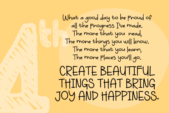Fourth Font font preview - 1