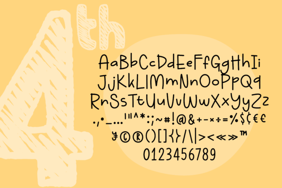 Fourth Font font preview - 4