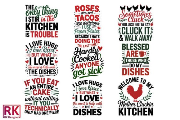 *Funny Kitchen Towels Svg Design Bundle*