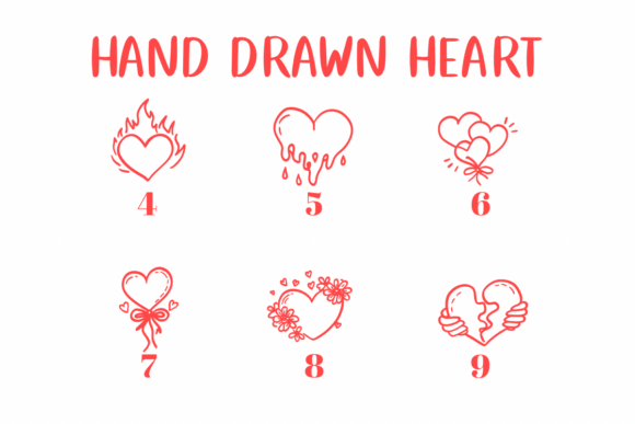 Hand-drawn Heart Font - Preview 3