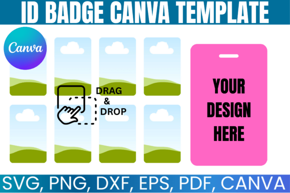ID Badge Template, Canva Editable Badge