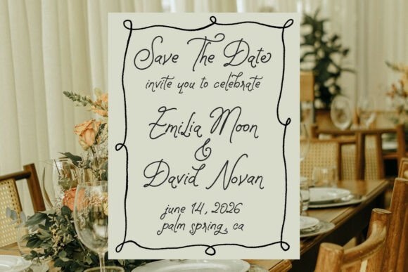Jelina Nostalgia Font PNG with transparent background - Preview 1
