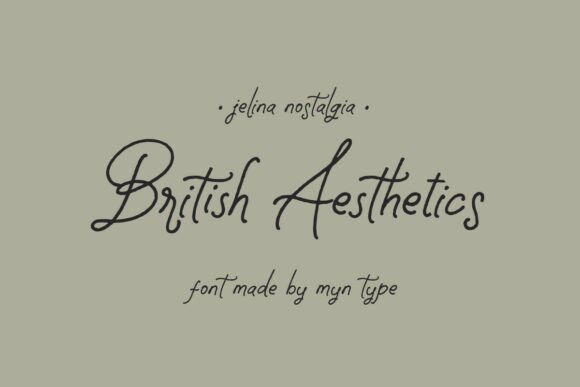 Jelina Nostalgia Font PNG with transparent background - Preview 2