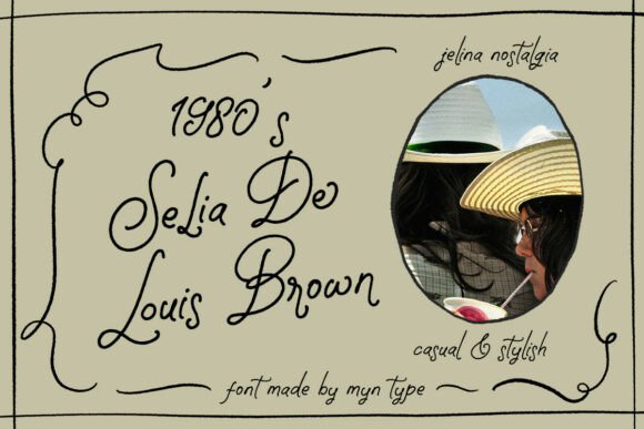 Jelina Nostalgia Font PNG with transparent background - Preview 4