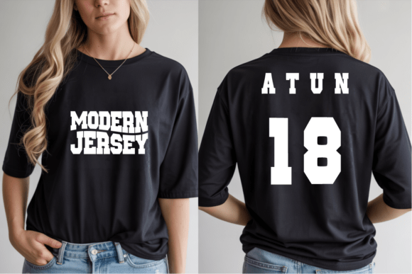 Modern Jersey Font PNG with transparent background - Preview 2