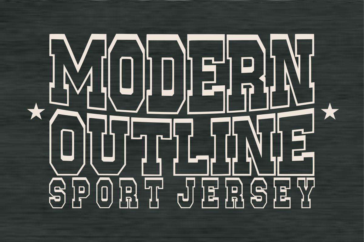 Modern Outline preview - clean contemporary hollow display type