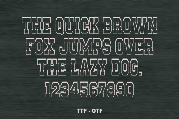 Modern Outline Font PNG with transparent background - Preview 3