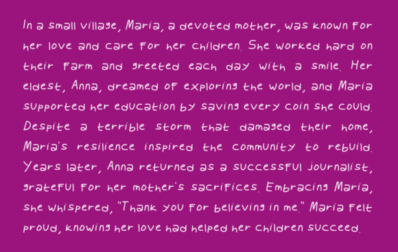 My Mom's Handwriting Font PNG with transparent background - Preview 1