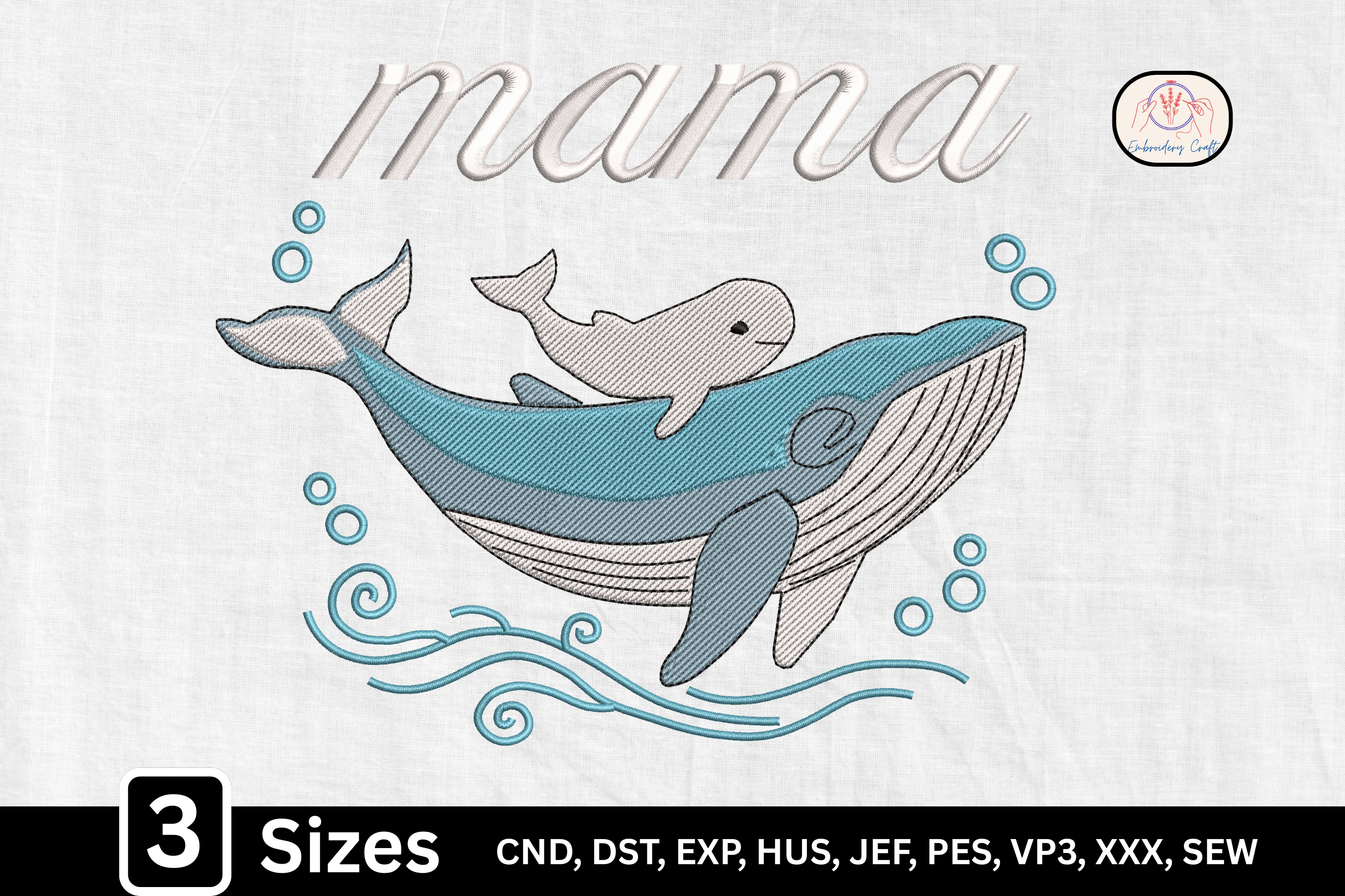 Ocean Nursery Art Mama Whale