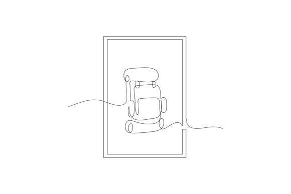 One Line Tree Poster Drawing with Frame Graphic by hibettermind ...